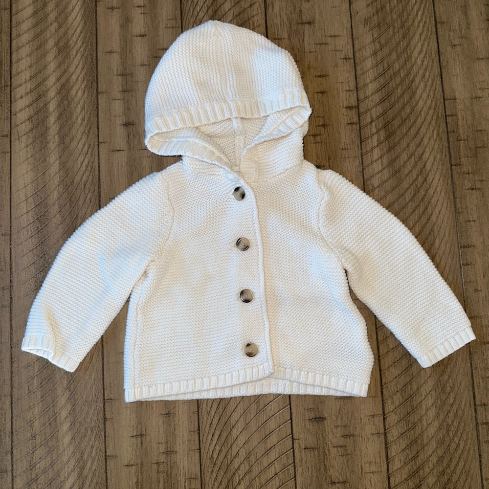 Old Navy Button Cardigan wHood 6-12m
